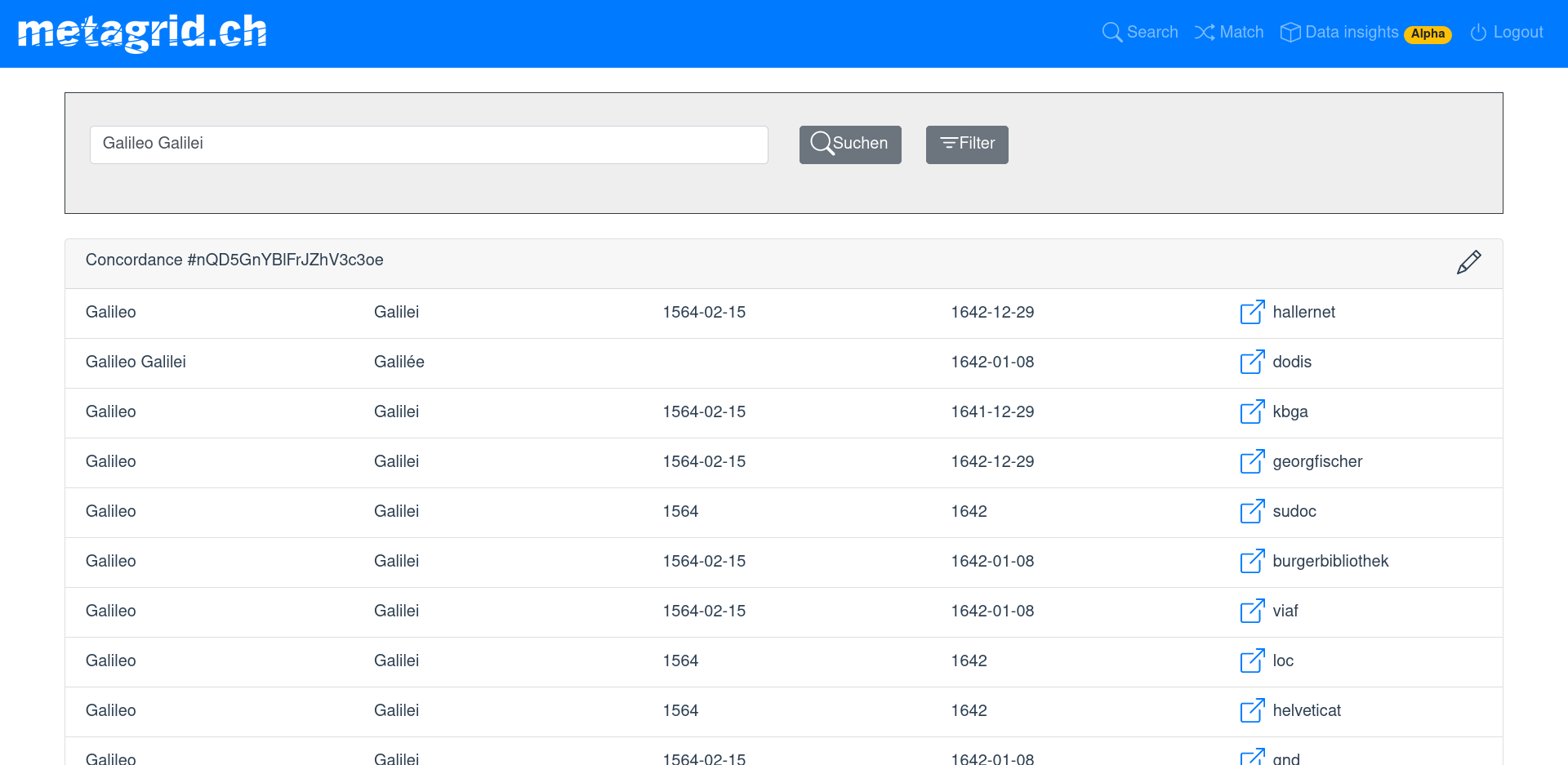 Search Galileo Galileo